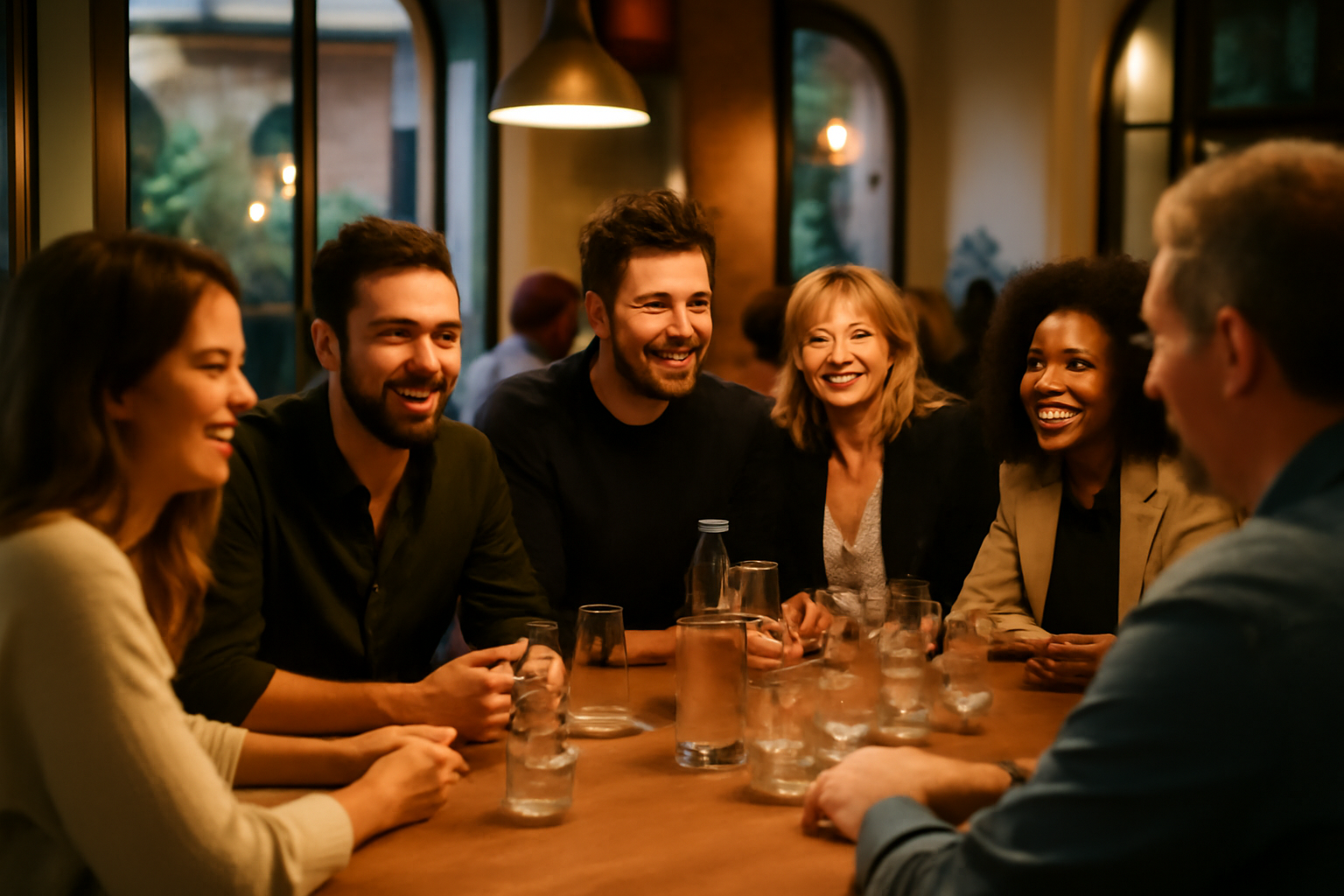 diner avec des inconnus à Toulouse autour d'une table