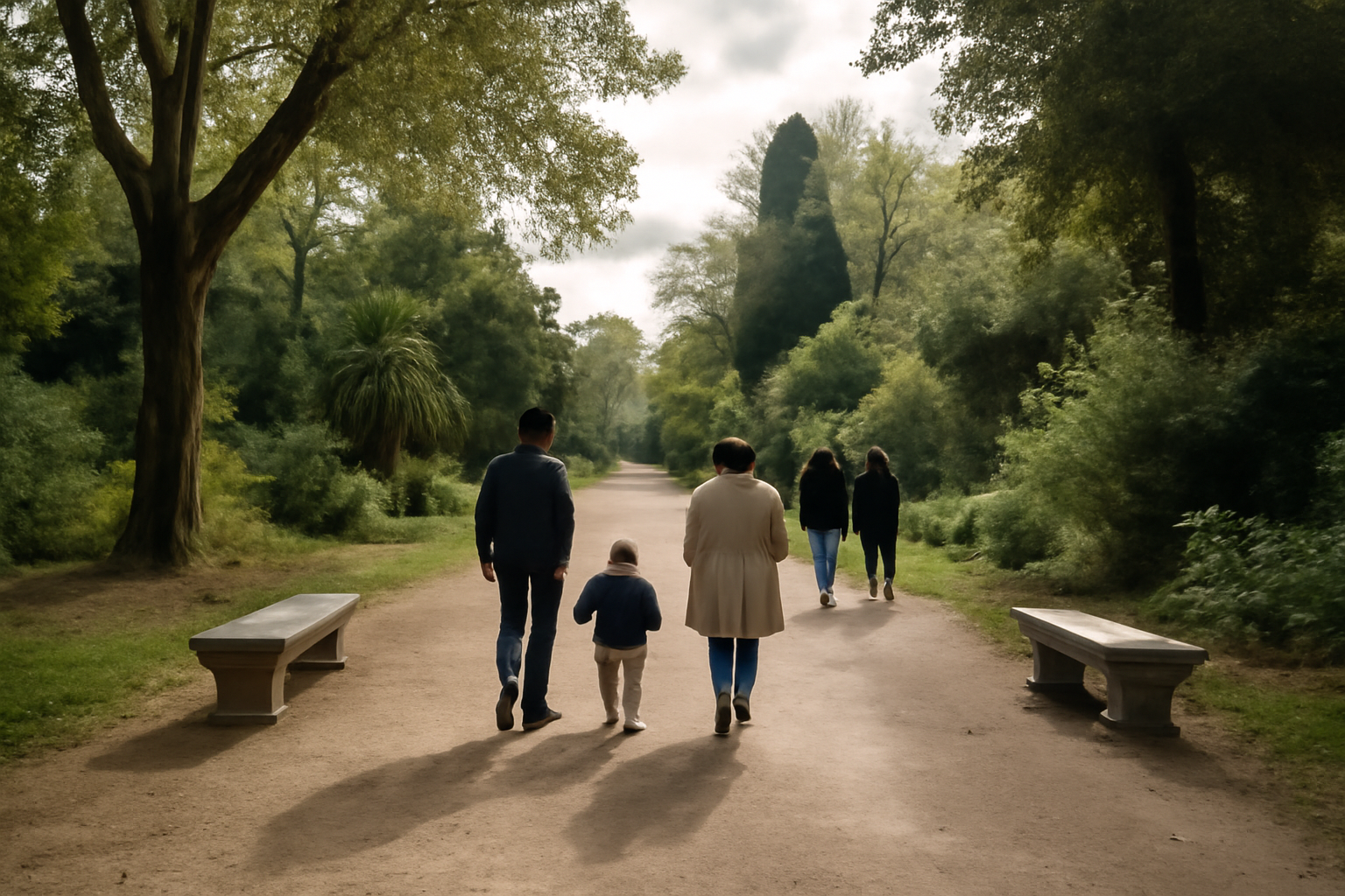 jardin des plantes allées jules guesde toulouse, allée ombragée et visiteurs en promenade