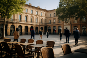 Place intérieure Saint Cyprien à Toulouse : visite