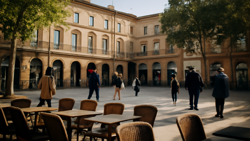 Place intérieure Saint Cyprien à Toulouse : visite