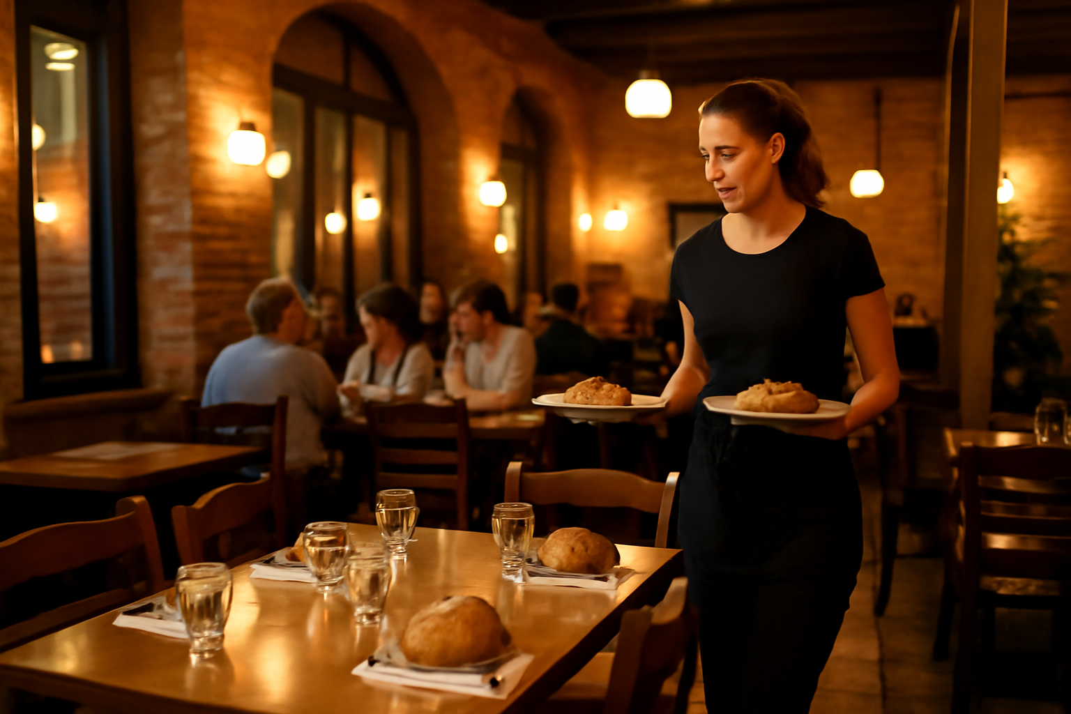 Brasserie à Toulouse proche Rangueil, service en salle et tables dressées