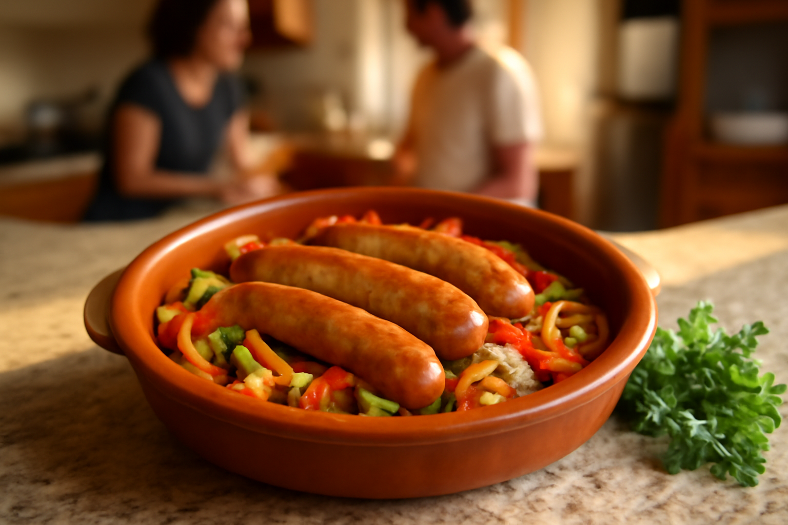 recette pour saucisse de toulouse au four dans un plat en terre à Toulouse