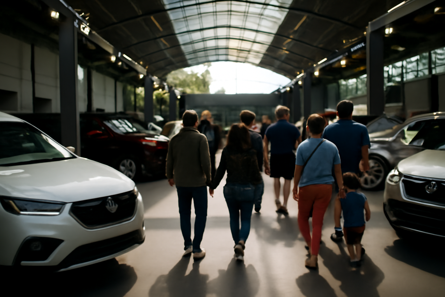 Salon auto Toulouse : visiteurs devant des stands automobiles dans le parc des expositions