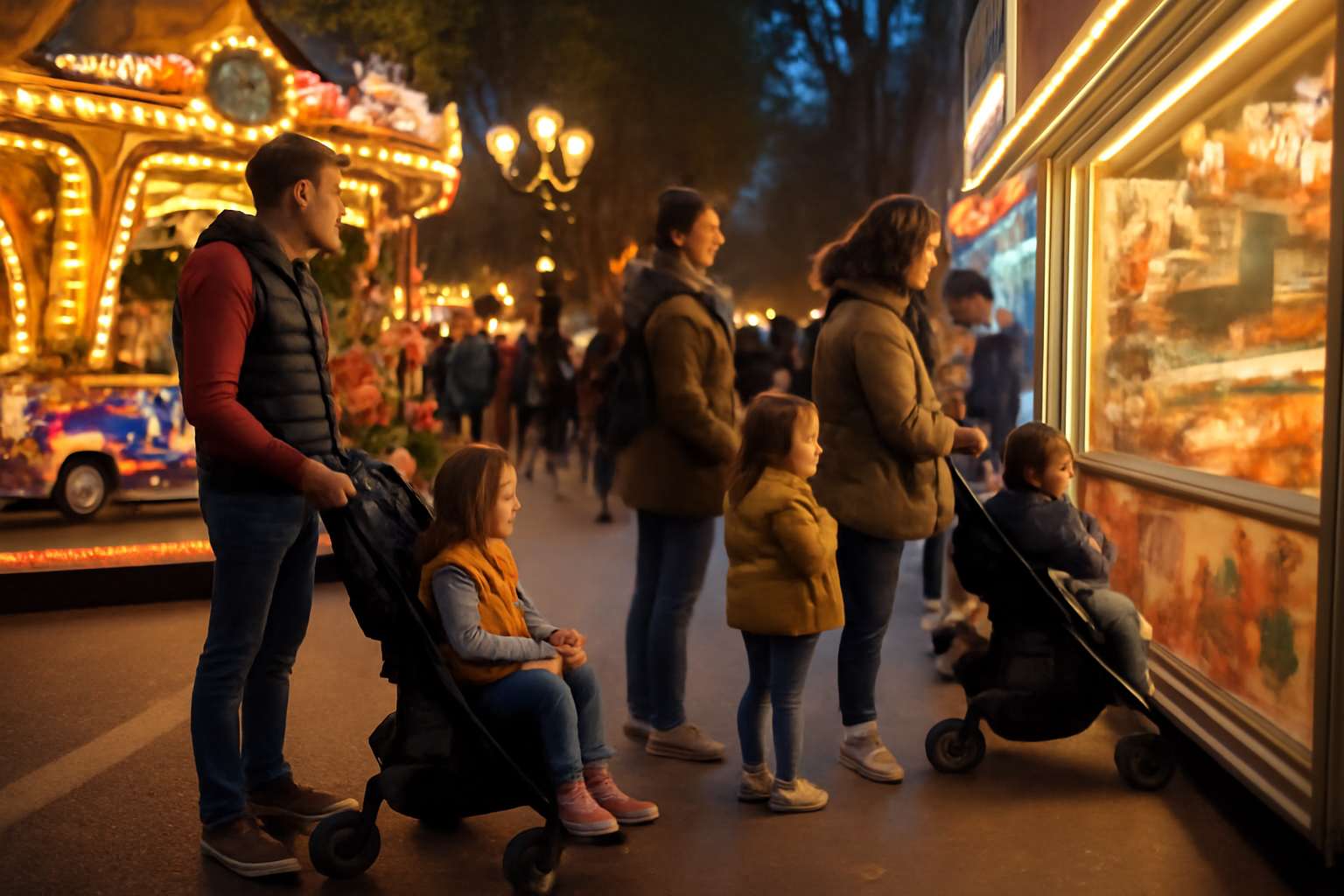 fete foraine toulouse manèges et familles sur la Piste des Géants