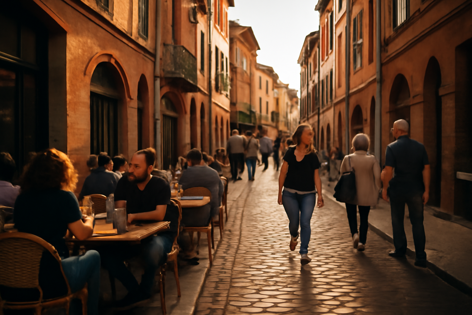 Ruelles de Toulouse Saint-Michel près du palais de justice, ambiance locale en fin d’après-midi