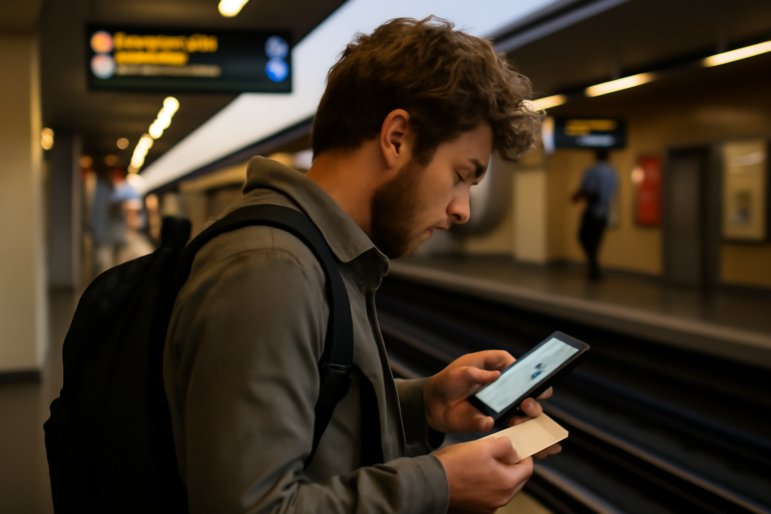Plan de trajet pour visiter la cite des halles à Lyon en transports en commun, lumière du soir