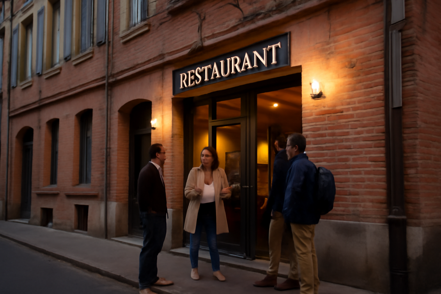 Le Soulier à Toulouse près du Jardin Royal et de la cathédrale Saint-Étienne, façade et entrée du restaurant