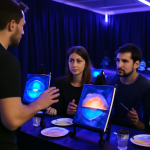Neon brush à Paris : atelier fluo dans le noir