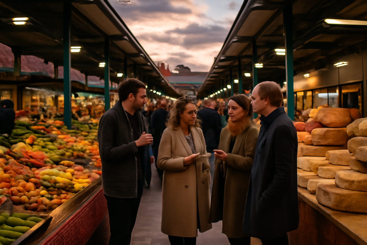 nocturne victor hugo au marché Victor-Hugo à Toulouse, stands et ambiance en soirée