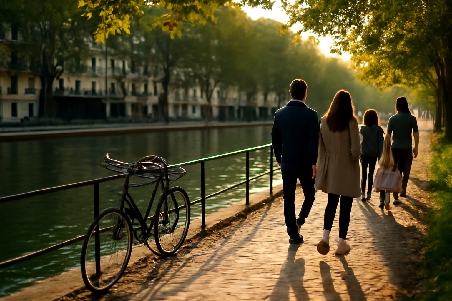 Quartier saint martin : balade au bord du Canal Saint-Martin à Paris, personnes en tenue légère, lumière de fin d’après-midi