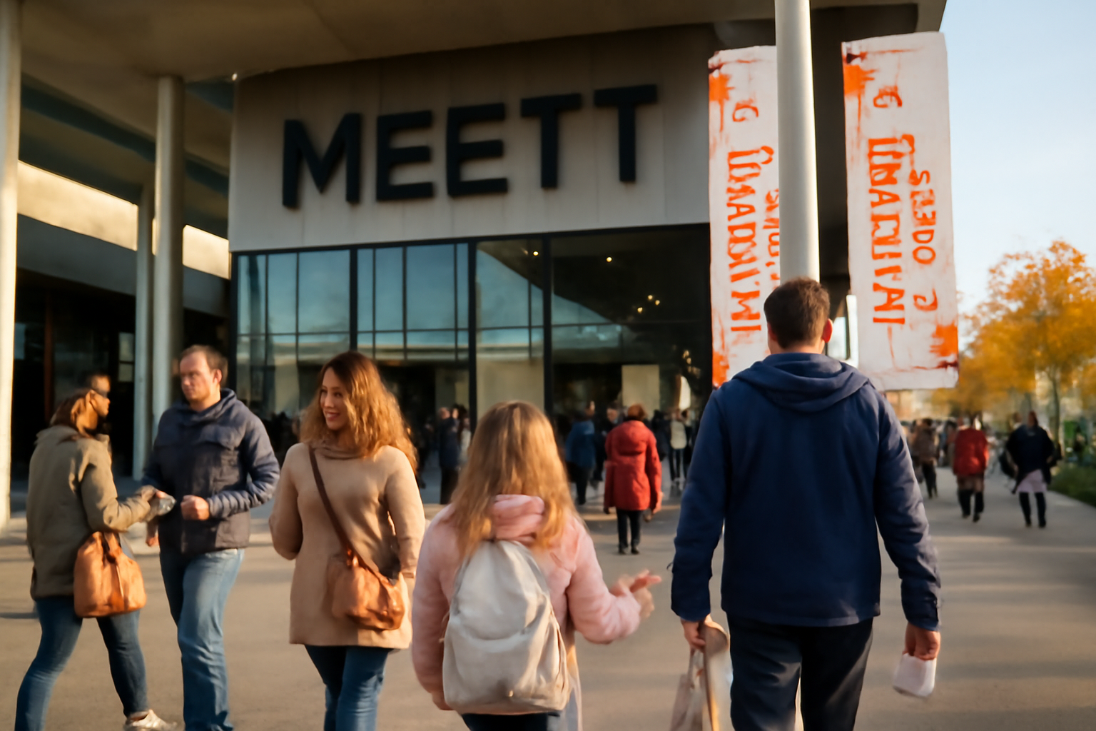 Salon du chocolat toulouse au MEETT, entrée avec visiteurs et stands gourmands
