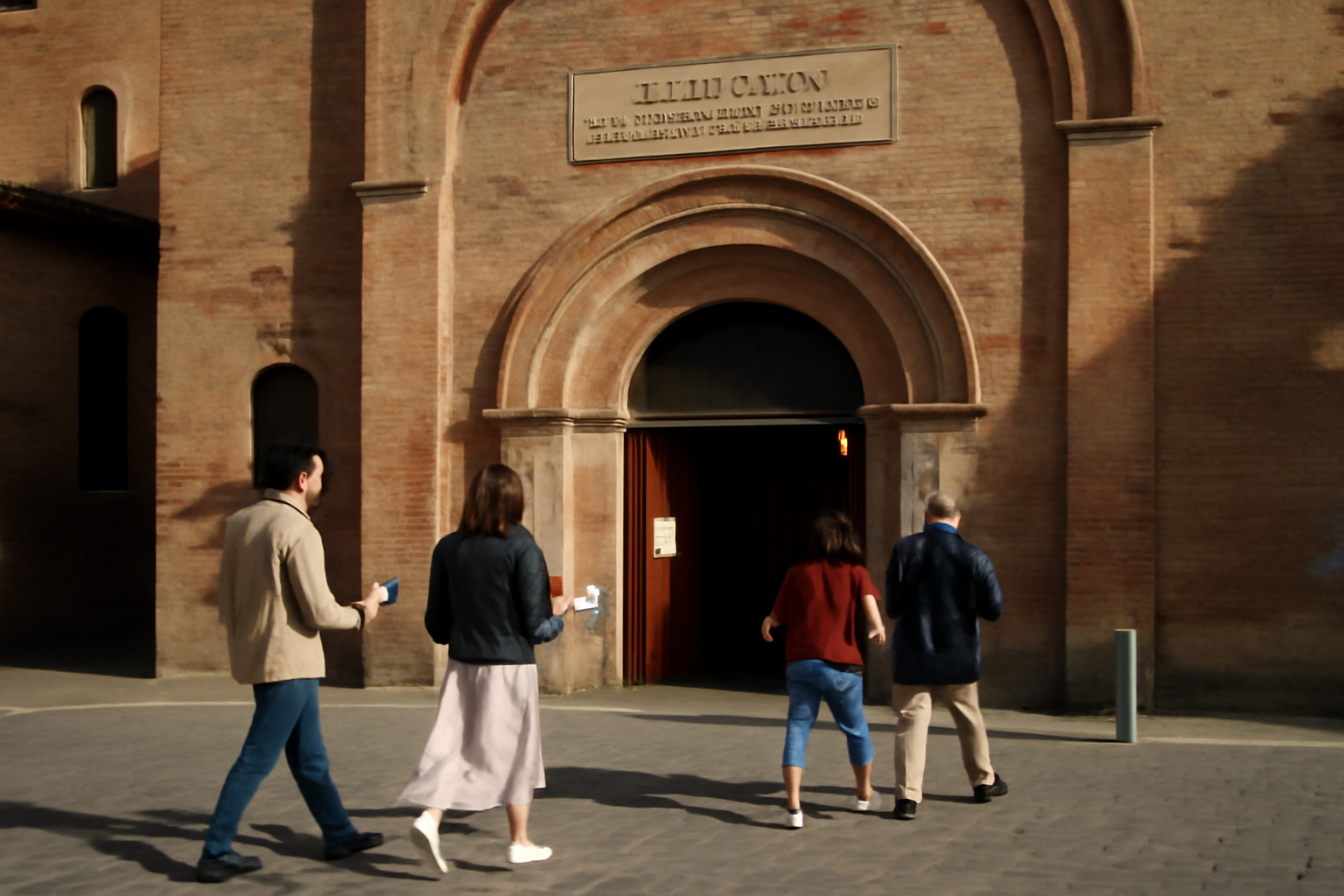 Entrée de l’auditorium saint pierre des cuisines à Toulouse sur la place Saint-Pierre