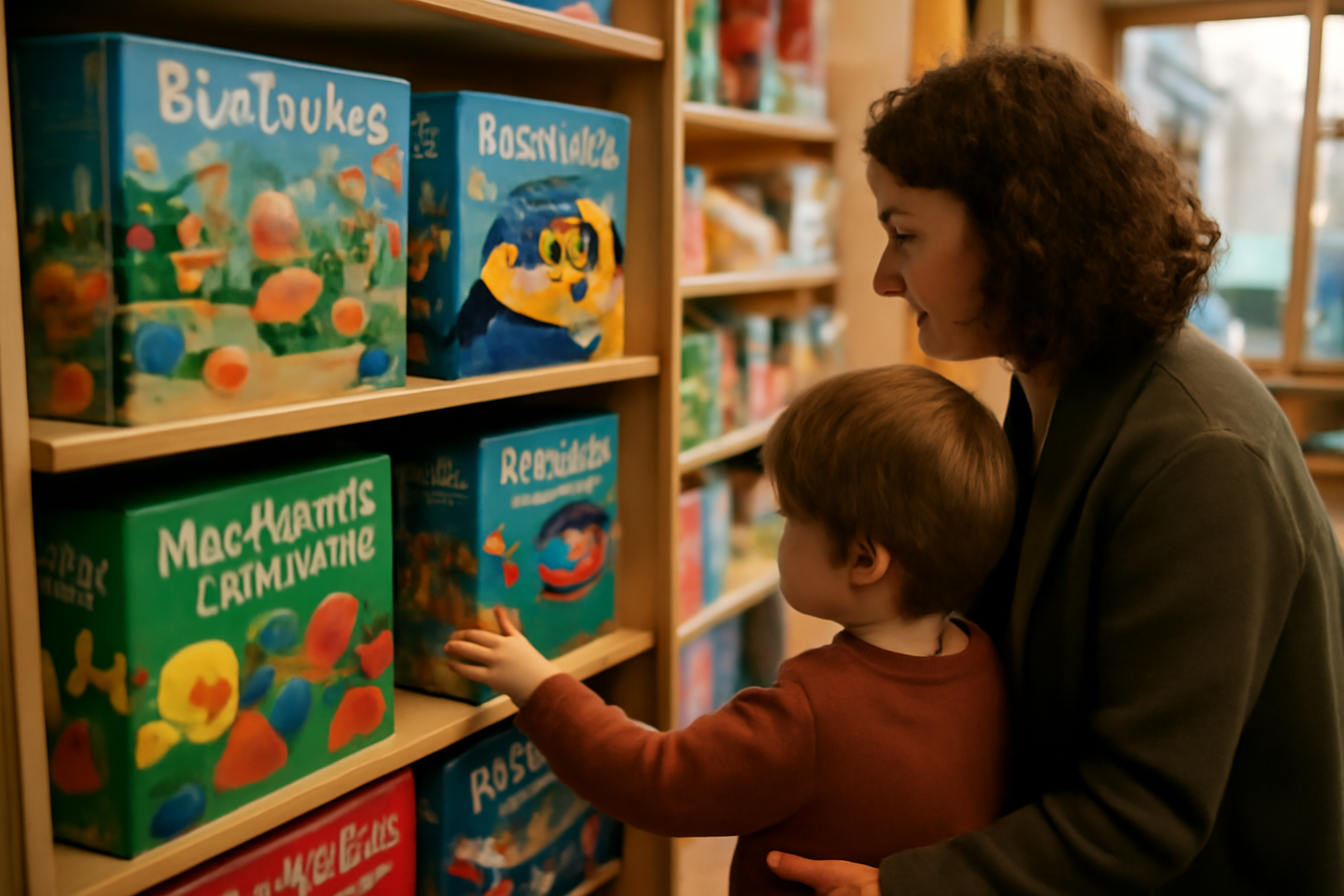 Bidibules Les Bidibules, jeux éducatifs en boutique à Toulouse, étagères et boîtes de jeux