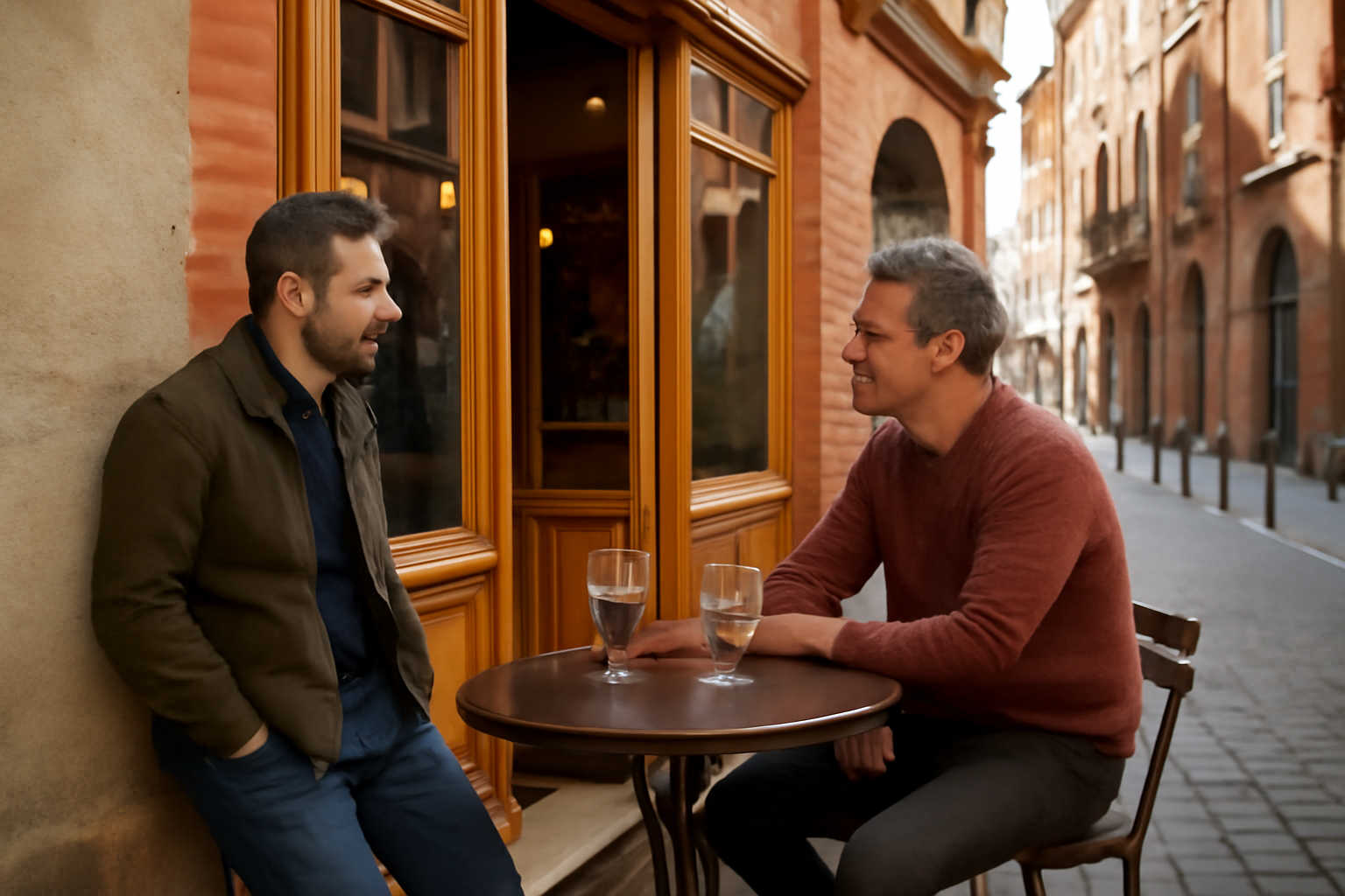 le may toulouse restaurant à Esquirol, terrasse et ruelles du centre historique