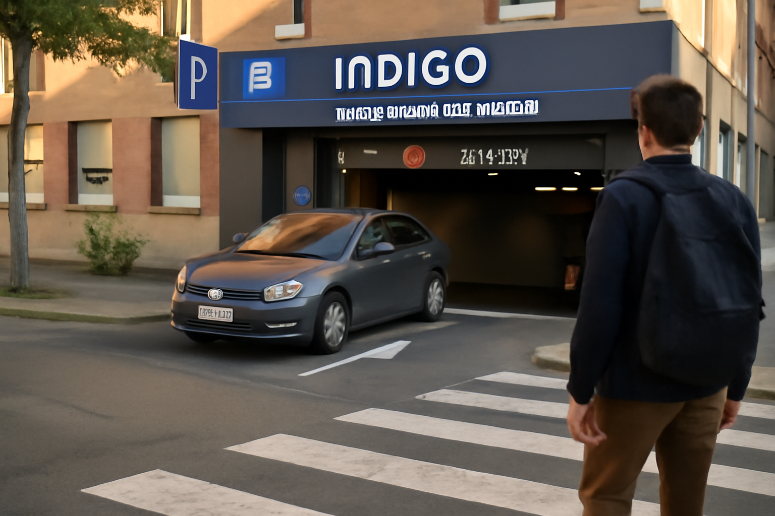 parking indigo toulouse grande bretagne, entrée de parking en ville à Toulouse